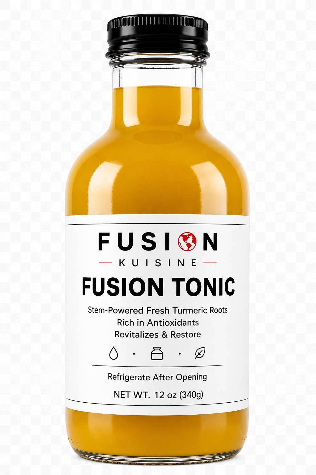 Fusion Tonic - Apple Turmeric drink 12 oz